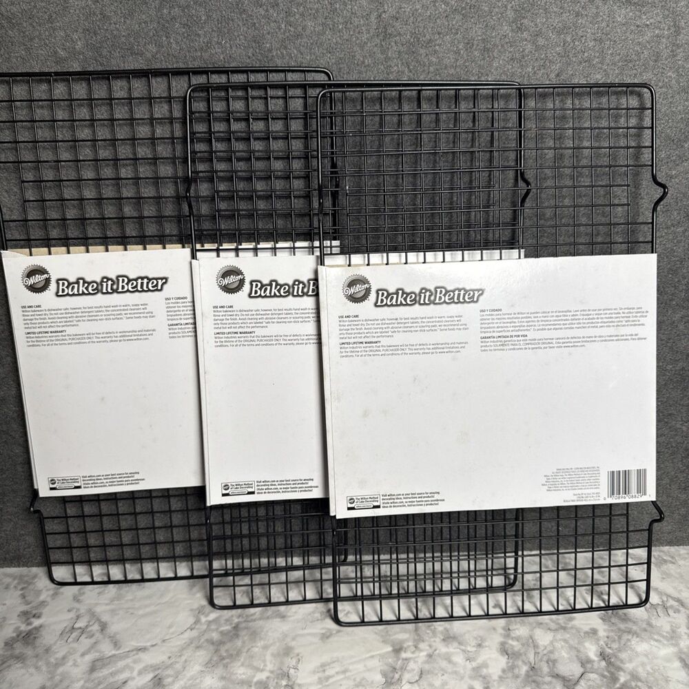 Wilton Easy Release Dishwasher Safe Wire Cooling Grid - 16" x 10"   LOT OF 3 New - Picture 3 of 4